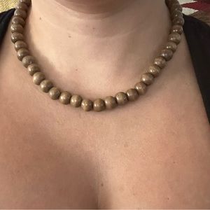 Vintage Wooden Bead Adjustable Necklace